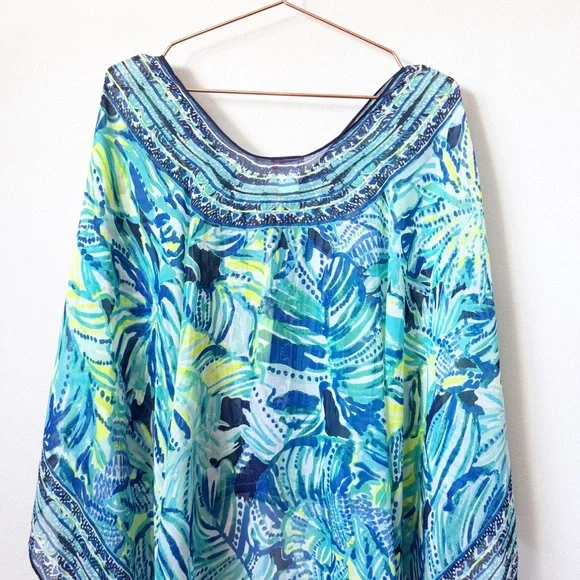 Lilly Pulitzer Anya Bright Navy Kimono